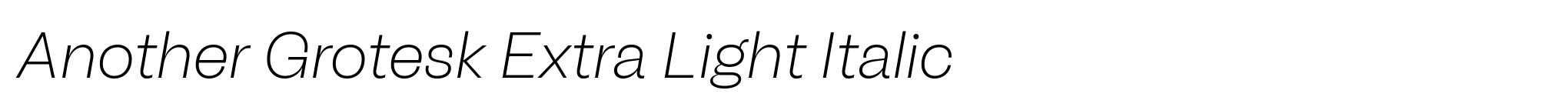 Another Grotesk Extra Light Italic image